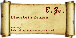 Blaustein Zsuzsa névjegykártya