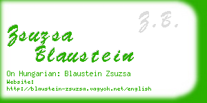 zsuzsa blaustein business card